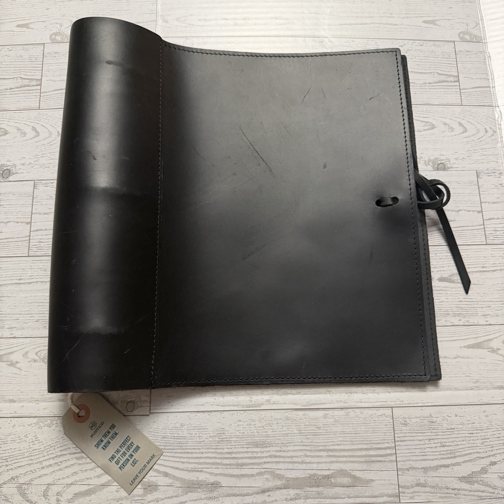 New with Tags - Rustico Black 100% Leather Soft Binder Journal 3-Ring